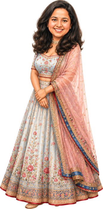 Pooja caricature